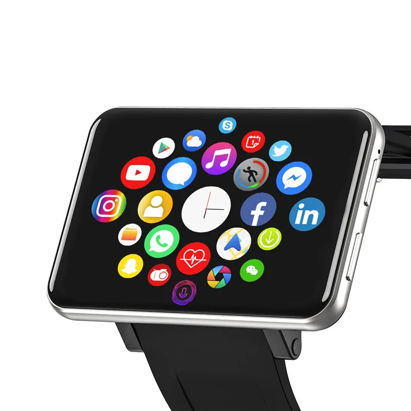 

Amazon hot selling big screen 4G 5G Sim Slot Android Mobile Waterproof DM100 Smart Watch Phone, Black, red, green, purple, blue. dm100 4g smart watch