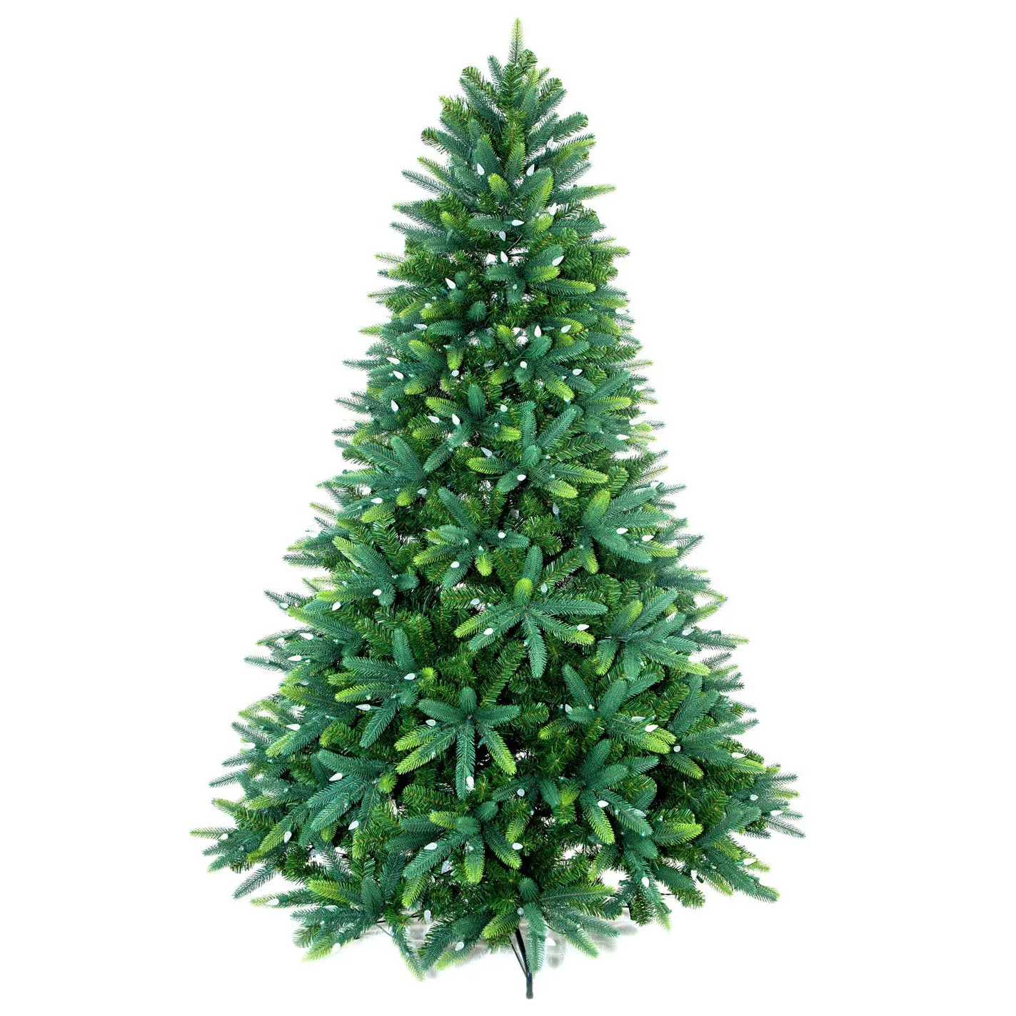 
6ft 7ft 8ft Green Red White Blue PVC PE PET Artificial Metal Frame Christmas Trees 