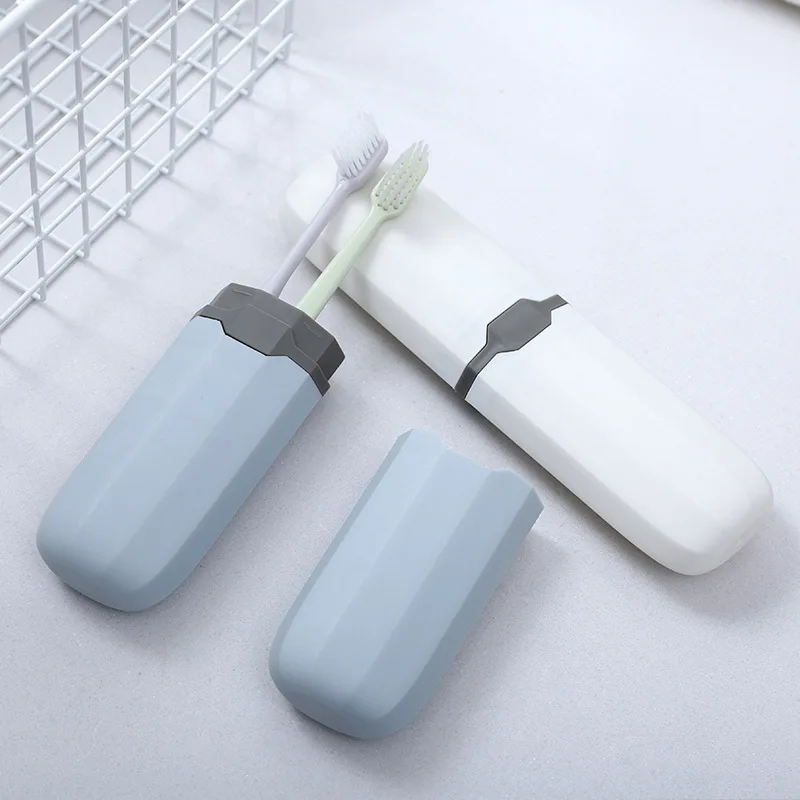 

Plastic Toothbrush Case, Wheat Straw Travel Toothbrush Storage Box, Portable Dust-proof, Natural