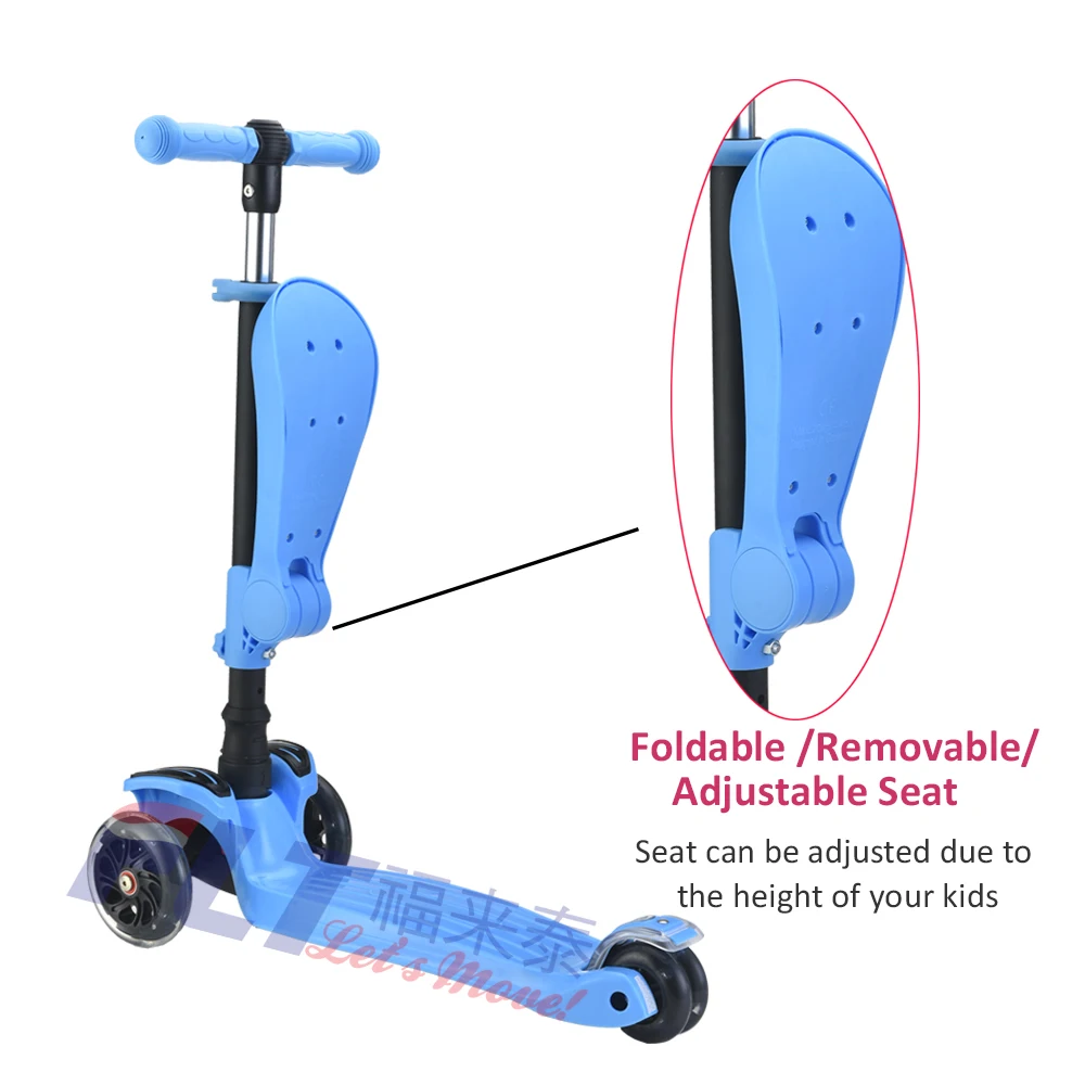 Factory Oem Wholesale New Adjustable Kids Scooter For Baby Sit Or Scoot