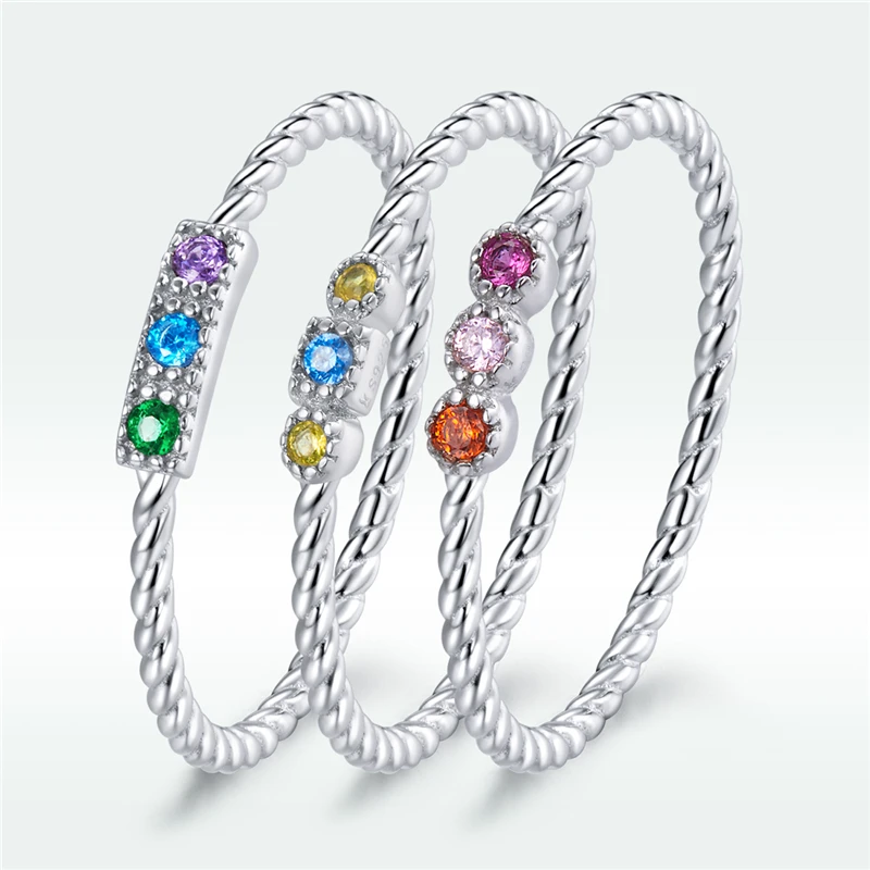 

Designer jewelry 925 sterling silver line rings with cz stones