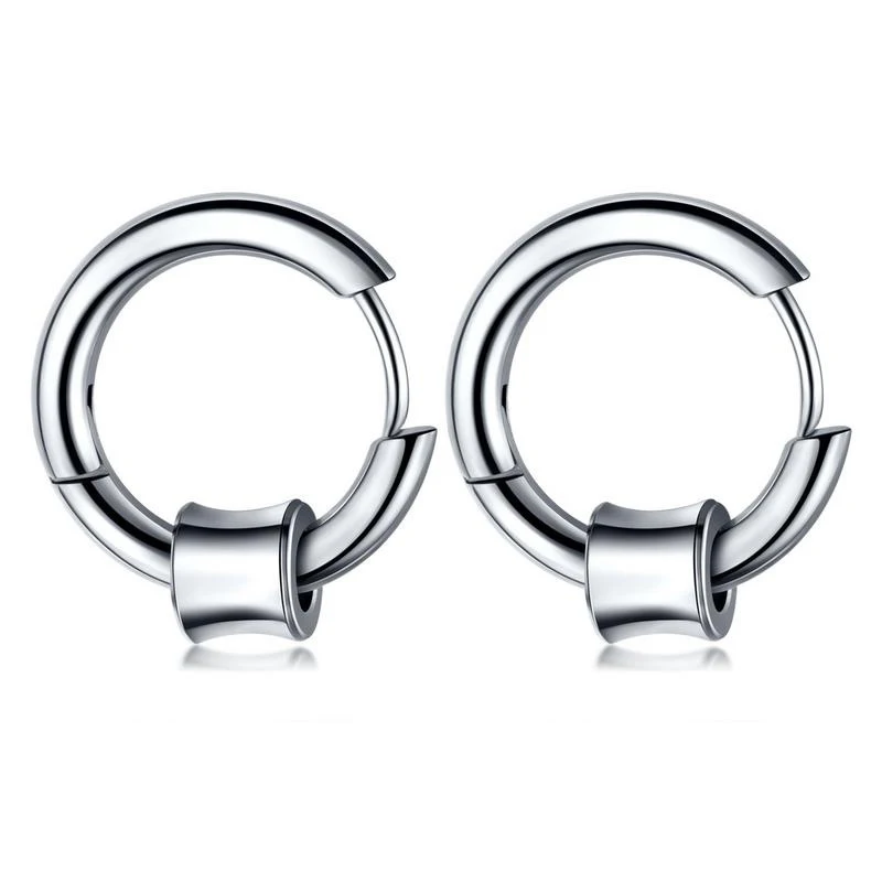 

Classic Stainless Steel Men Hoop Earrings Punk Stud Earrings Jewelry (SK906), Rose gold