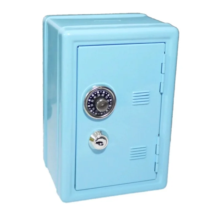 High Quality Small Key Lock & Combination Lock Coin Box Pink Cash Bank ...