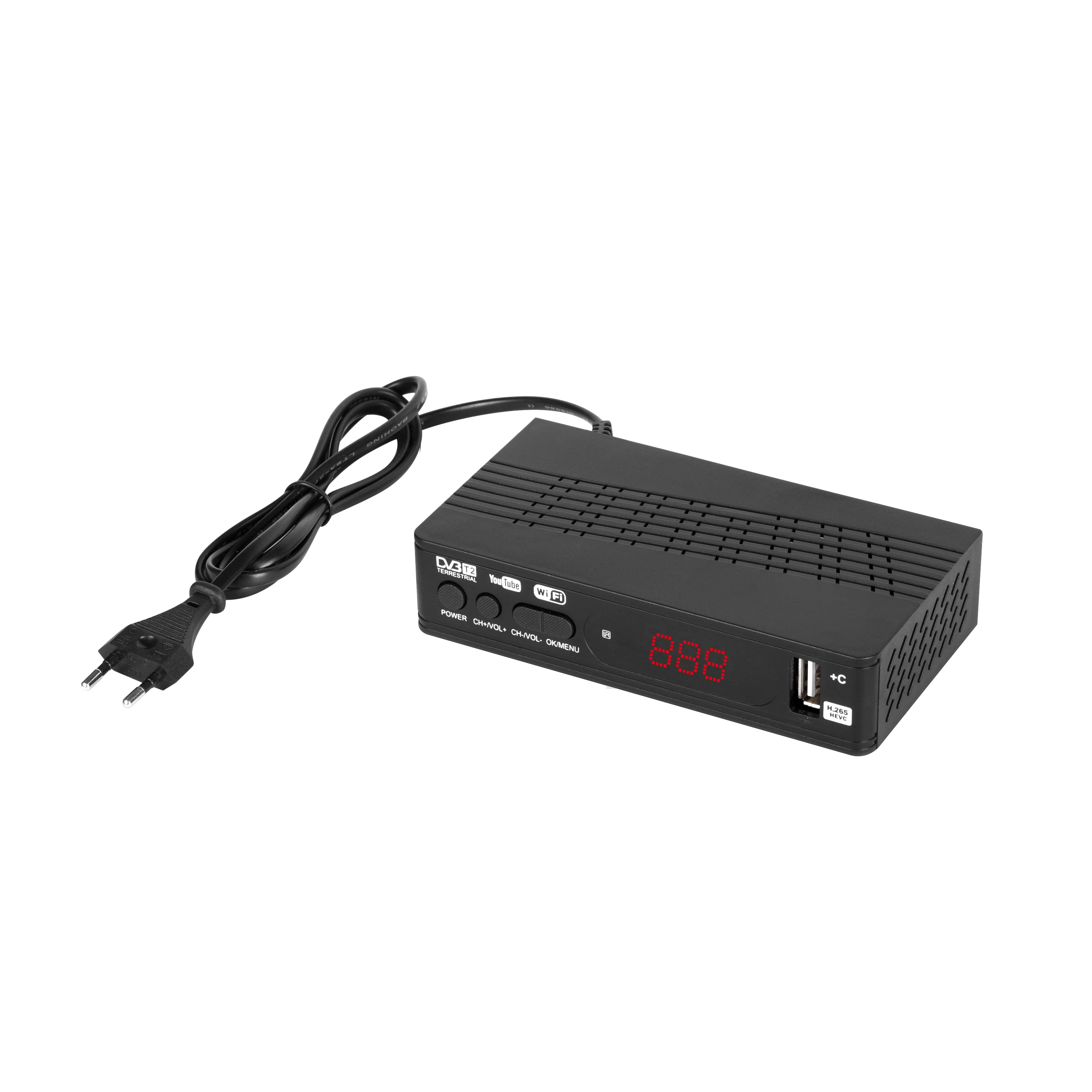 

Full HD USB Digital DVB T2 DVB C set top box STB H 264 decoder MPEG-4 T2 receiver hevc h.265 customized options/OEM