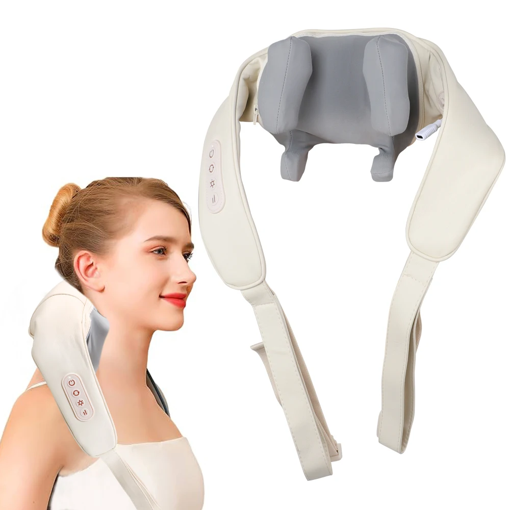 

Professional Wireless Electric Neck Massager Shiatsu Neck Shoulder Massager for Car Neck Back Body Massager with Heating