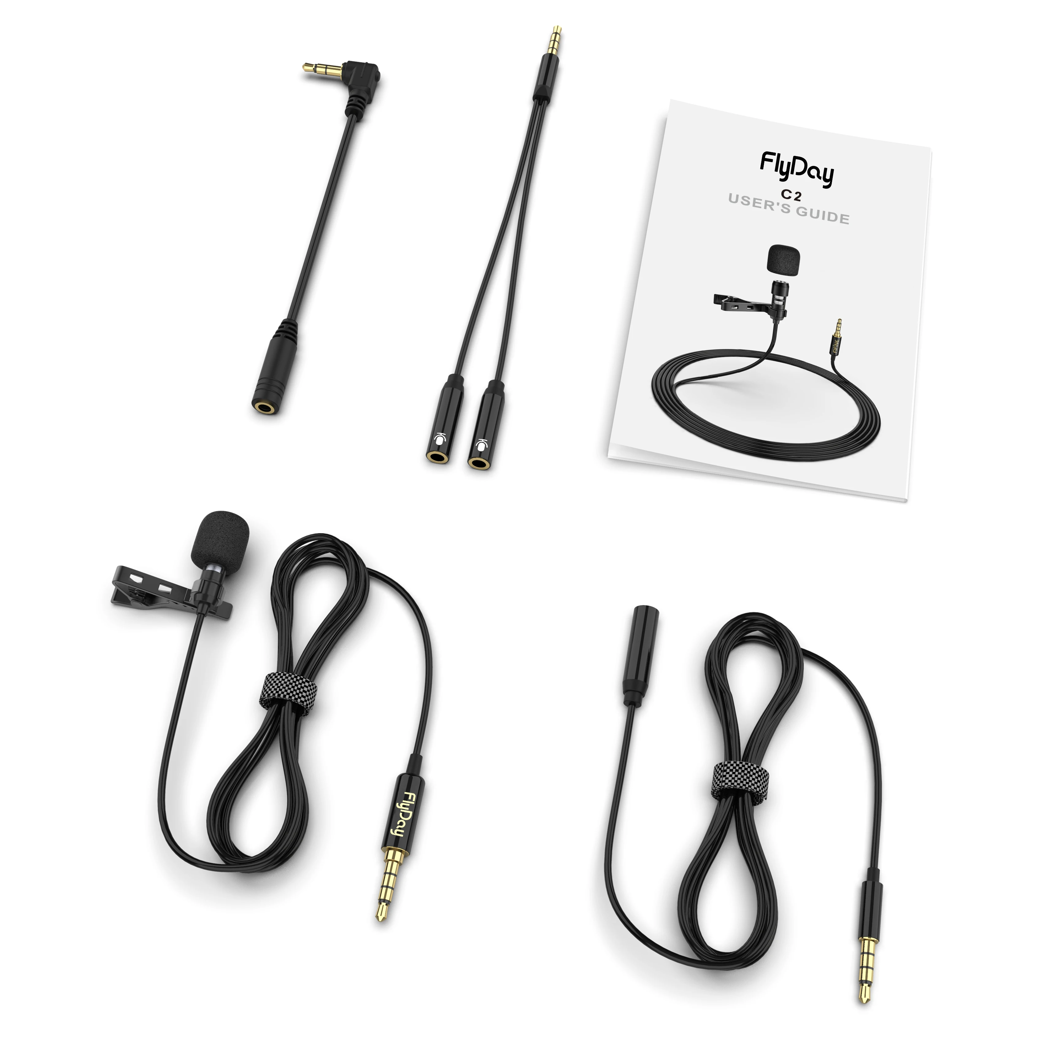 

OEM factory Mobile SmartPhone 3.5mm headset omni mic locking Lapel Lavalier Microphone For Broadcasting Streaming, Black