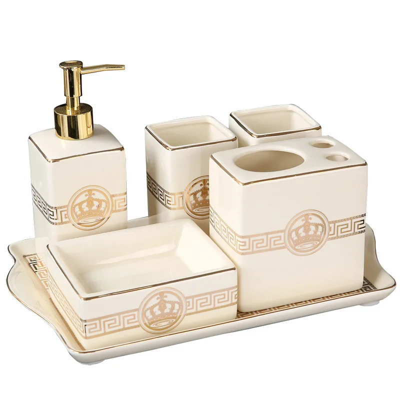 

Modern Design ceramic bathroom set accessories, As photo or customized