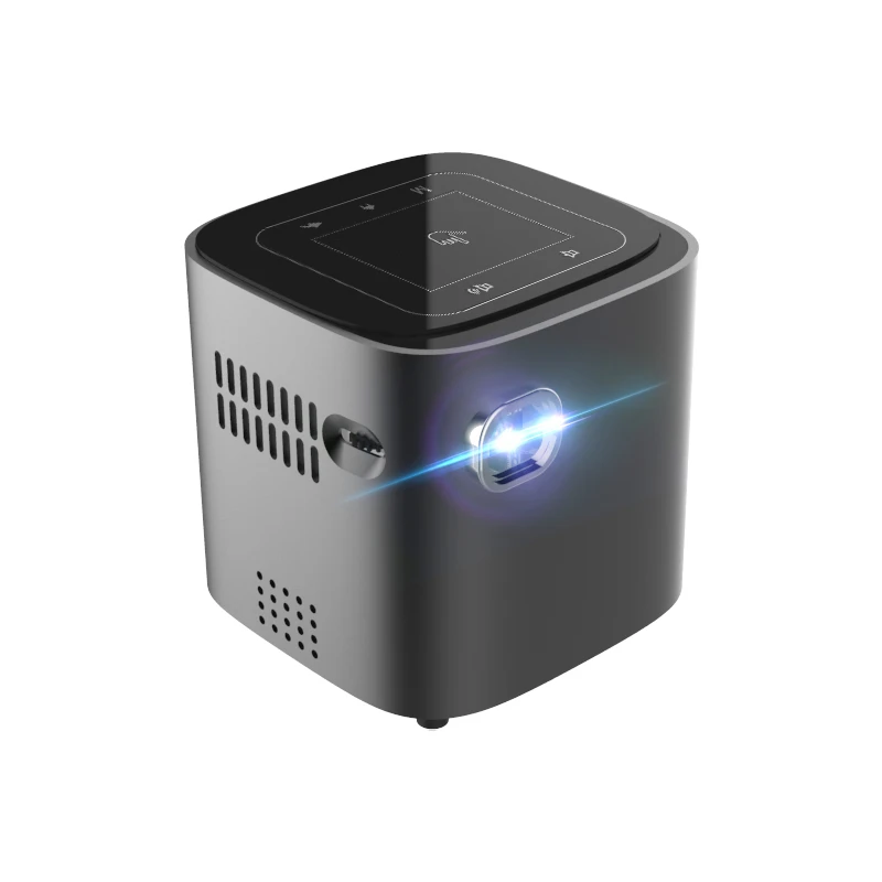 

Mini Cube Shape Portable Projector DLP Smart Portable 4K Smart Projectors, Black