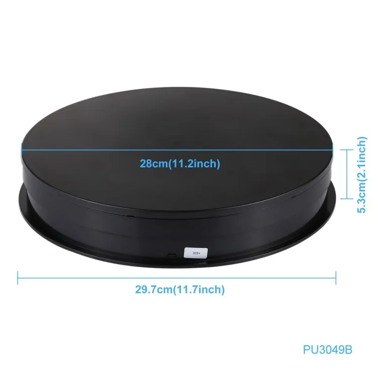 

Same Day Shipping PULUZ USB  Electric Jewelry Rotating Turntable Display Stand