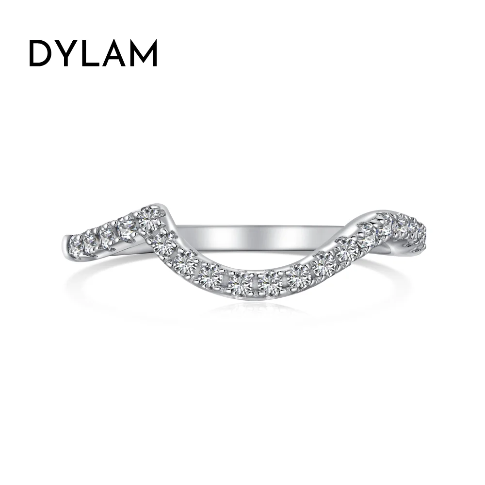 

Dylam Diamond Wedding Anniversary Band for Women Eternity Round Diamond Round Cut 5A Zirconia Promise Engagement Ring