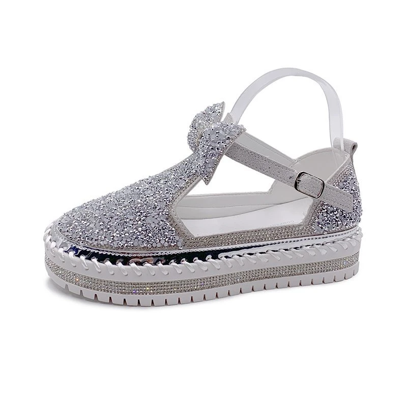 

Bowknot Decoration Plus-size Hole sandals Diamond Rhinestone Lady Loafers Women Driving Shoes woman shoes manufactures, Picture