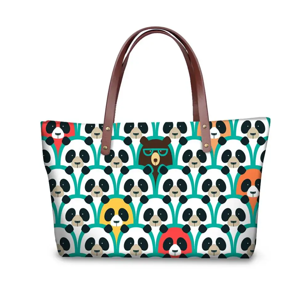 

fur ladies's patterns making foxer Panda Print handbags for Women