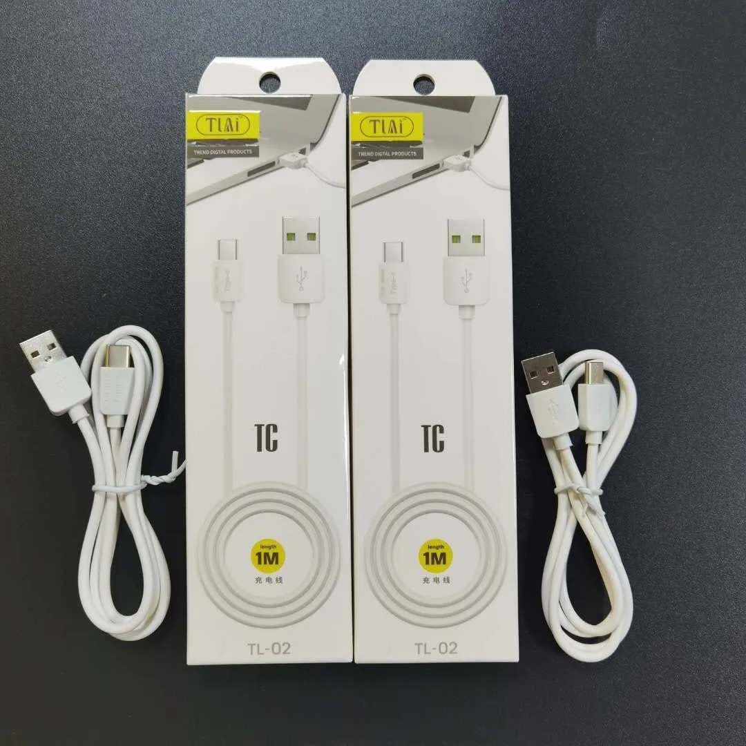 

Retail package 1A white usb type c charger cable