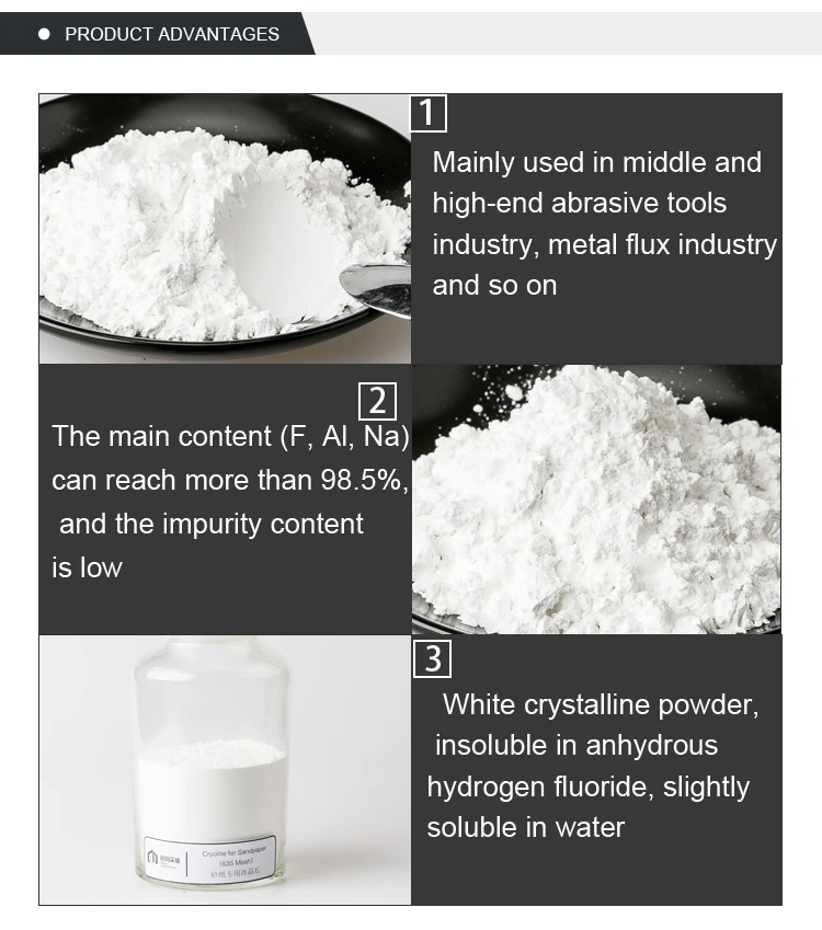 Top sales Na3AlF6 granules powder Cryolite for Sandpaper