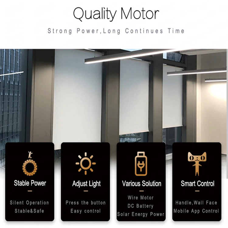 

SUNC smart electric customized remote control wifi window shades roller blinds, Various