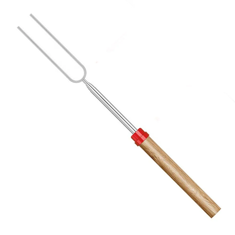 
Marshmallow Roasting Sticks BBQ Extendable forks 32-Inch telescopic Sticks wood Handle with red color 8 pcs 