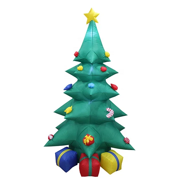 240cm 8ft Five Layers Inflatable Christmas Tree With Lights Indoor
