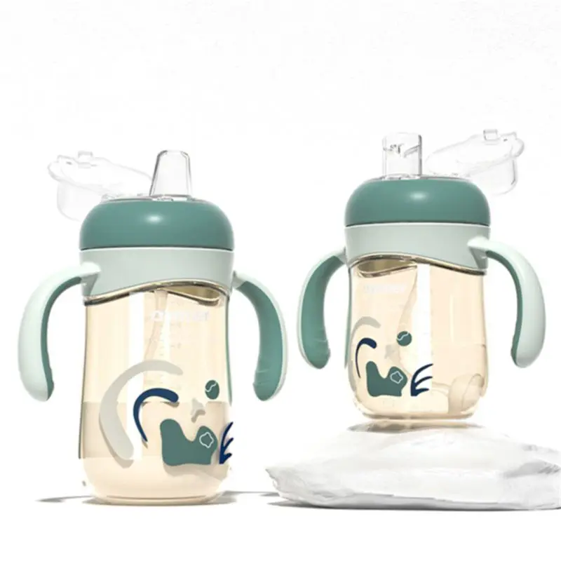 

Top Quality Price 240ml/300ml Sippy Cup Baby Home Use Ppsu Milk Feeding Milk Baby Bottle