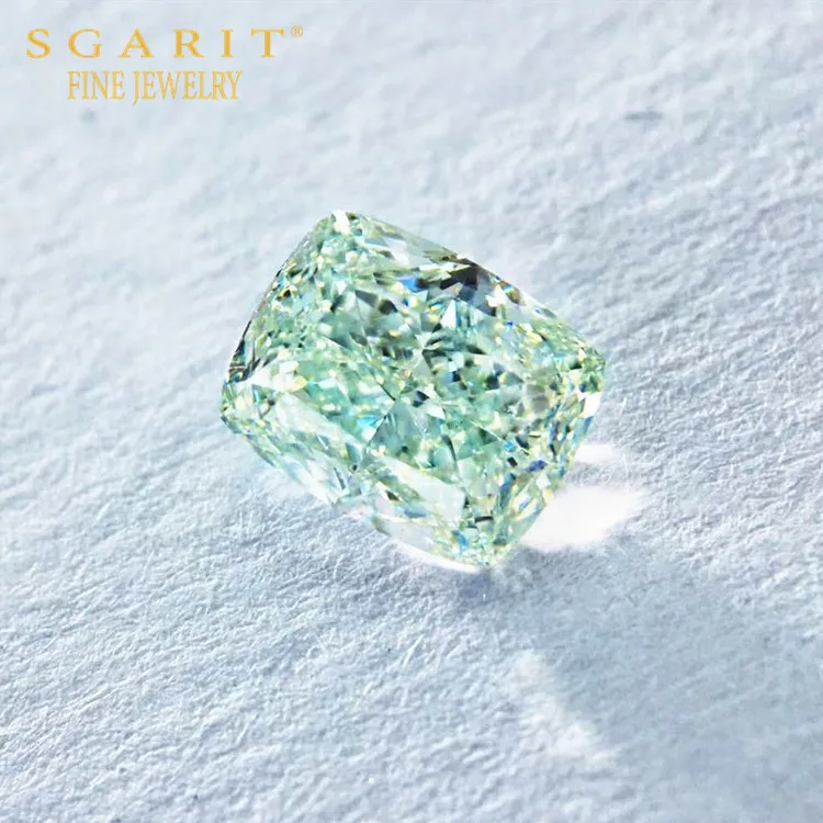 

SGARIT GIA certified genuine color diamond for jewelry making 2ct fancy light yellowish green natural loose diamond, Fancy light greenish yellow