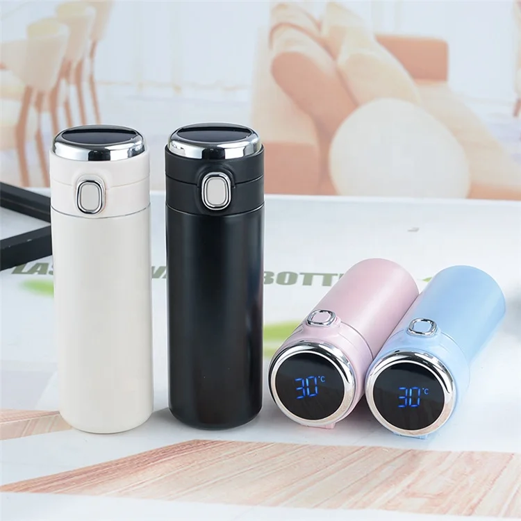 

Stainless Steel OEM Vacuum Flask Smart Touch Custom Thermos Termo Intelligent Water Bottle With Temperature Display Bounce Lid, Black / white / pink / blue