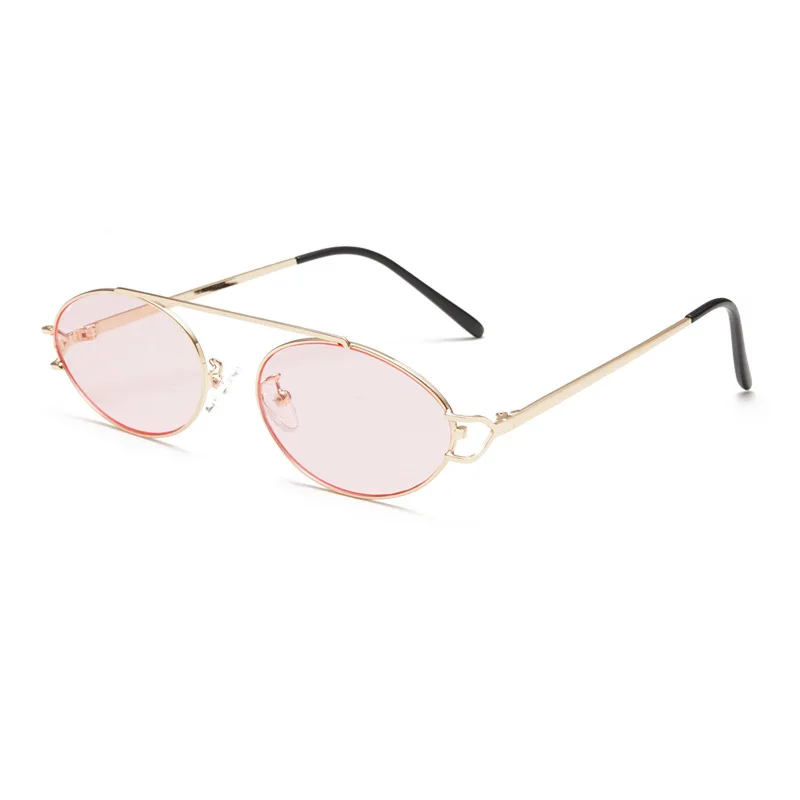 

2021 New Metal Ocean Slice Sunglasses Oval Sunglasses for Ladies and Men