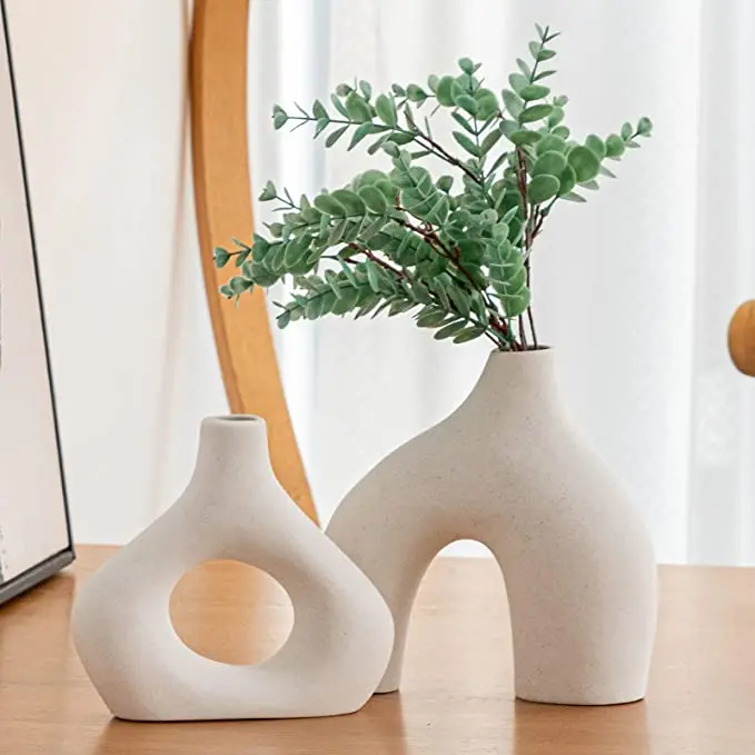 

2023 New Product Nordic Style Vase Morden White Vase Ceramic Vase For Home Decor