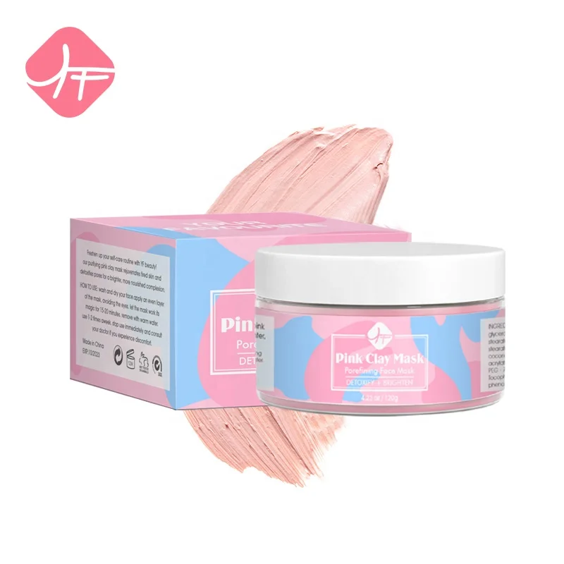 

In Stock Natural organic Rose Mud Mask balance anti aging rich in rosehip beauty Facial Mask Pink Clay Mask