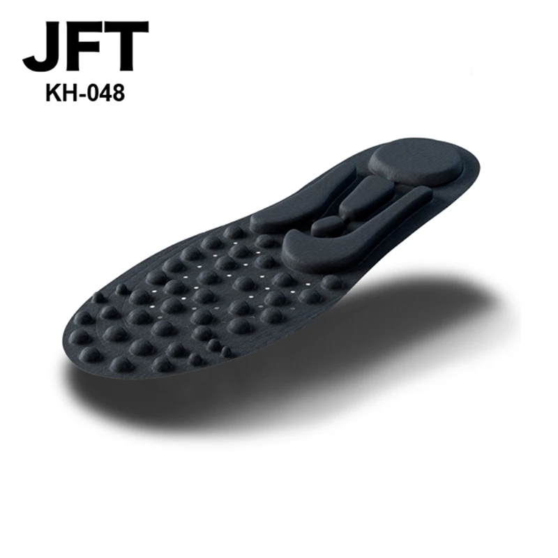 

JFT Popular 3D anti gravity decompression foot massage health insoles new concept product with far infrared, Black