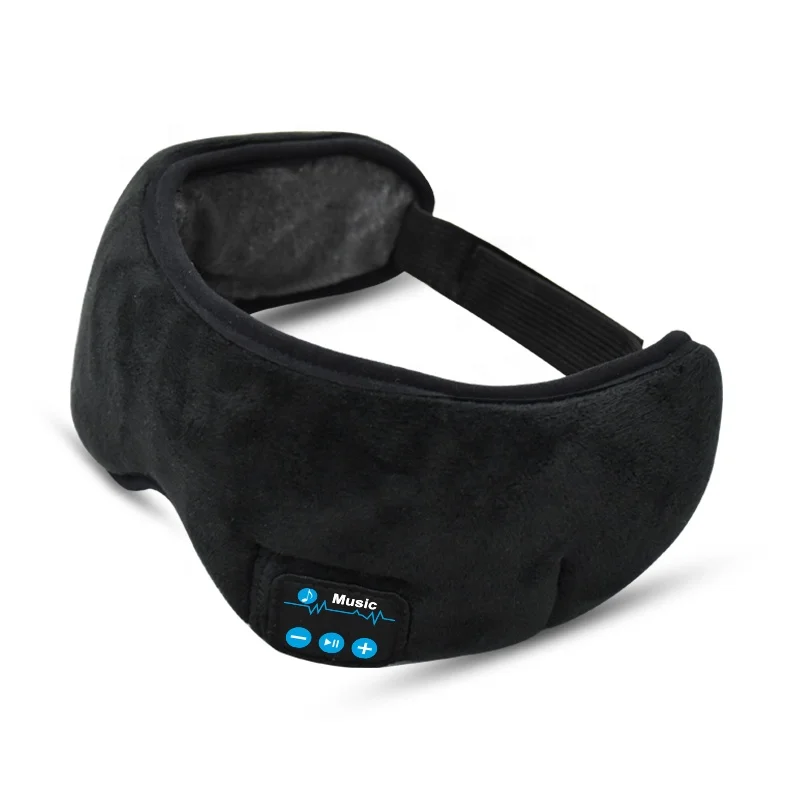 

Private Label Custom Soft Travel Rest Music Sleeping Wireless Headphone Blue Tooth Night Eye Cover Mask Blindfold For Sleeping