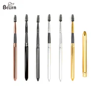 

Belifa travel mini rose gold silver black covered mascara wands lash mascara wand brushes covered and lash brush with cover