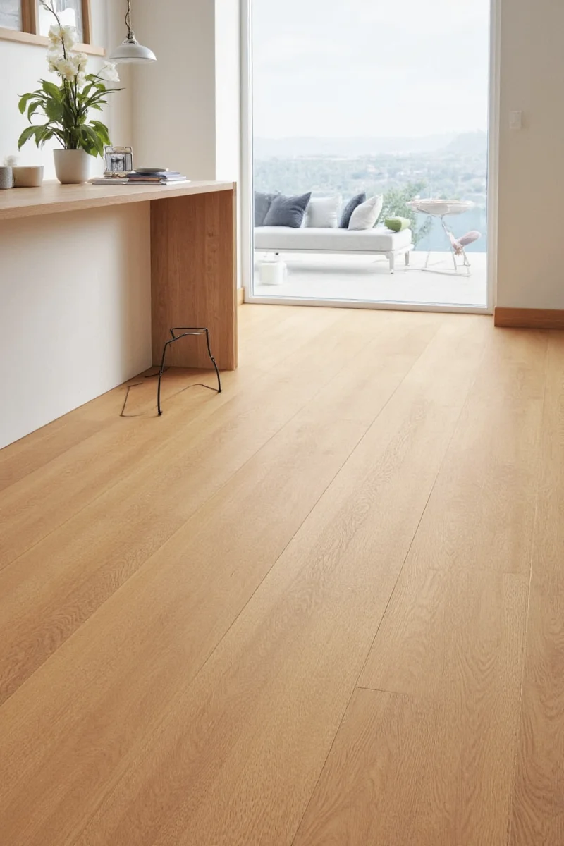 Unboxed pre-finished hardwood floor planks
