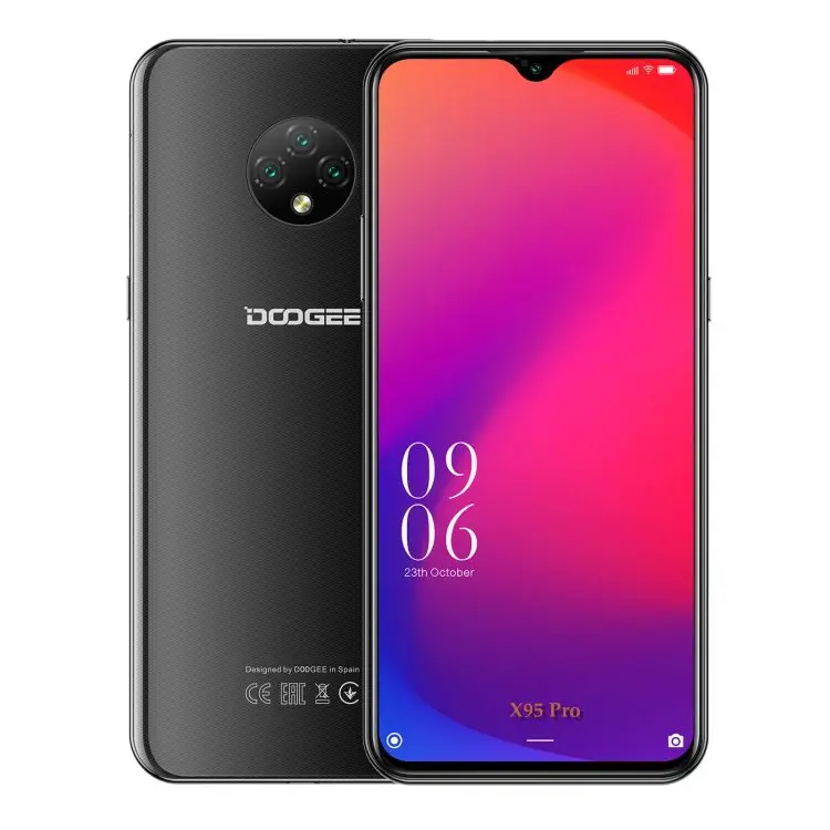 

2021Unlocked DOOGEE X95 Pro Telefone 4GB 32GB 6.52 inch celular Face ID Android 10 Mobile Phones Triple Back Cameras Smartphone