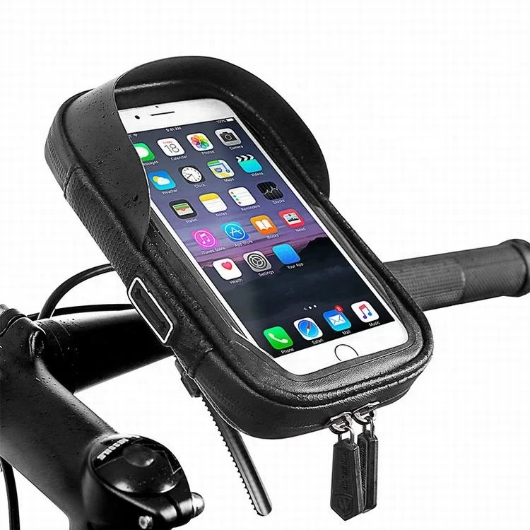 

WHEEL UP Splash Proof Design Bike Handlebar Bag Bike Phone Holder Cycle Bags Bicycle, Black