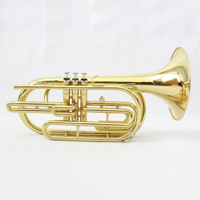 

Factory Price Professional Brass Instrument Bb Tone Gold Lacquer Marching Trombone