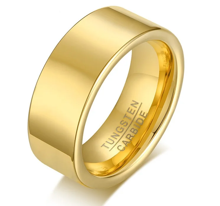 

2019 Hot Wholesale Tungsten Rings Gold Plated Simple Blank Wedding Band Rings For Men Titanium Stainless Steel Jewelry