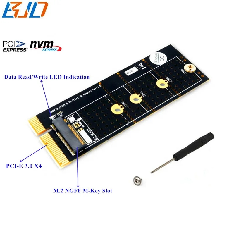 

High Speed NGFF M.2 M-Key Key-M Nvme SSD Adapter PCI-E PCIe 4X Riser Card for Desktop Motherboard