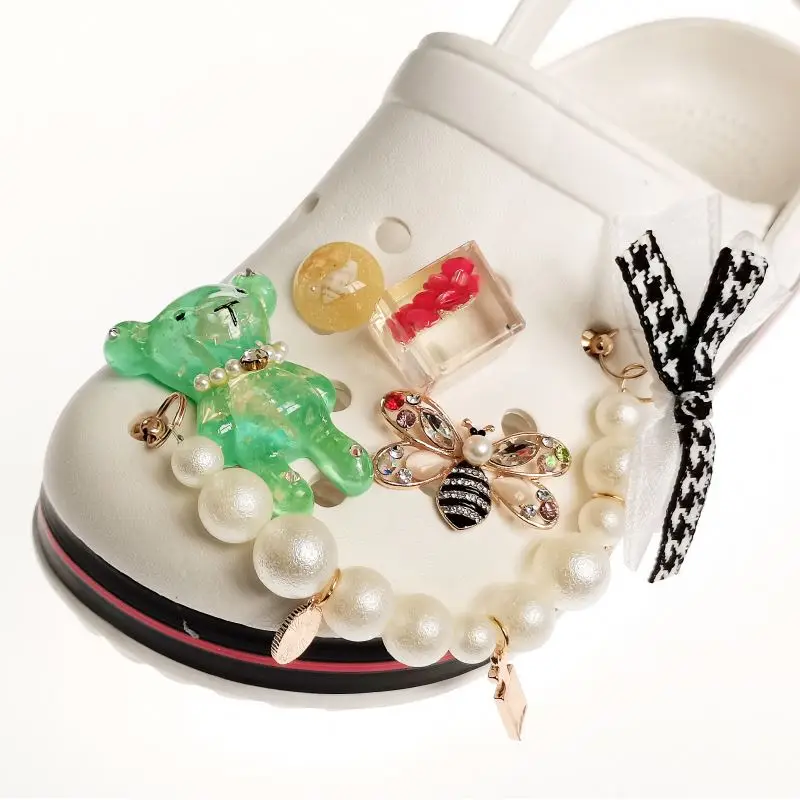 

DIY Hot sale high-class Bling metal with diamonds croc shoe charms decoration accessories for croc shoe, Picture