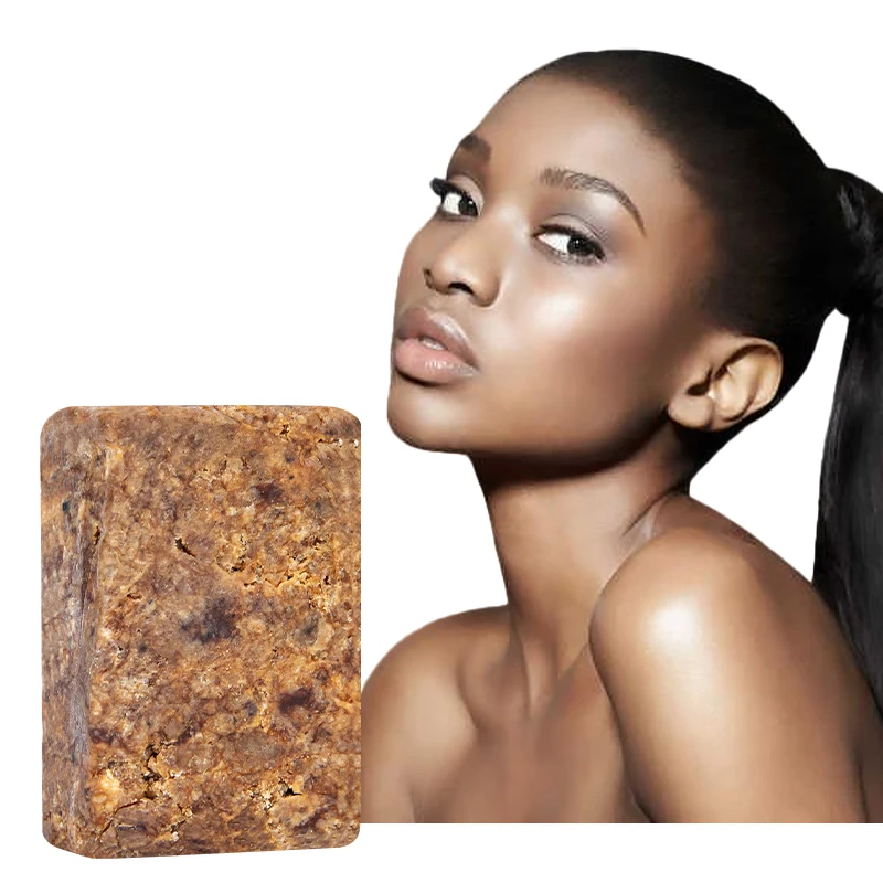 

Hot Sales Skin Care Whitening And Lightening 100% Natural Handmade Raw African Black Soap