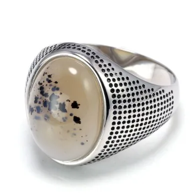 

Genuine Solid 925 Sterling Silver Rings Cool Minimalist Couple Rings With Natural Color Stones For Women Mens Turkish Jewelry