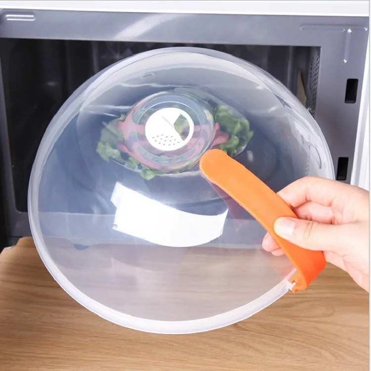 

Heat Resistant 2 Functions BPA Free Round Collapsible Plastic Microwave Food Dome Dish Plate Cover