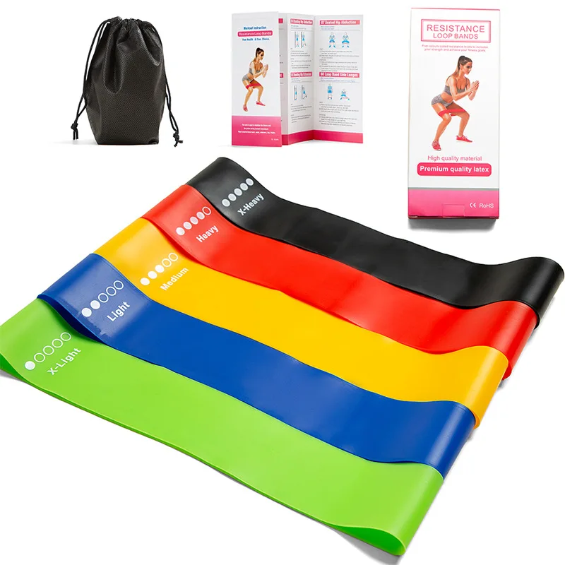 

Wholesale tpe resistance bands blue pink elastic bands Lifeng printing bands with silk screen printing logo