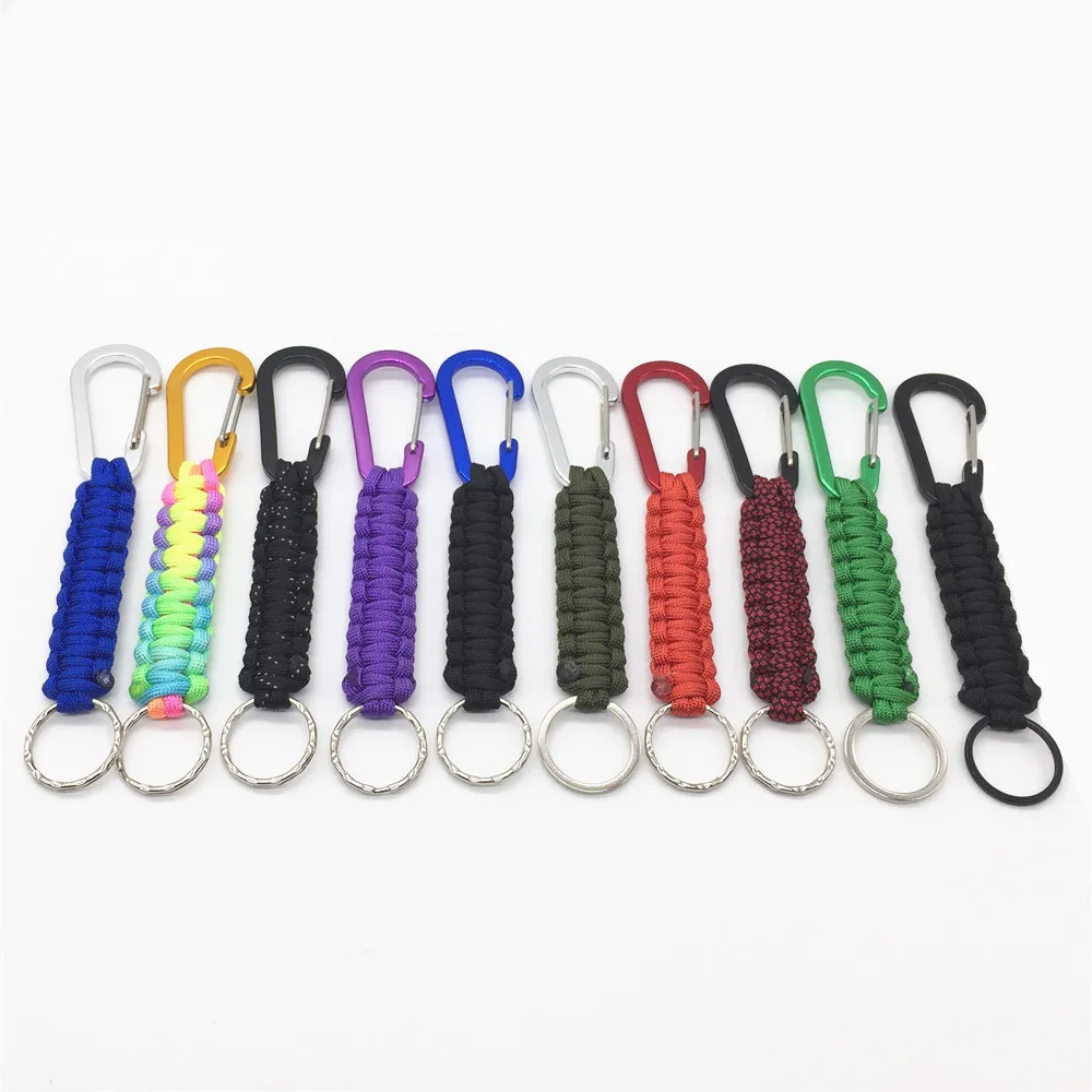 Hot Sale Handmade Keychain Police Thin Blue Line Paracord Survival