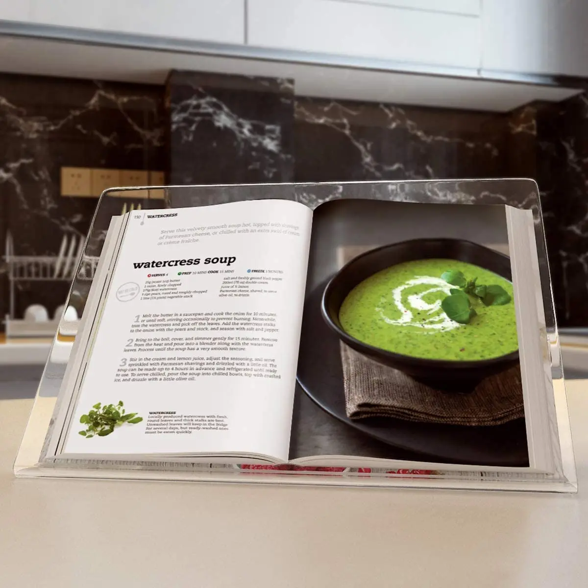 Custom Clear Kitchen Display Stand Acrylic Cookbook Holder Buy Clear