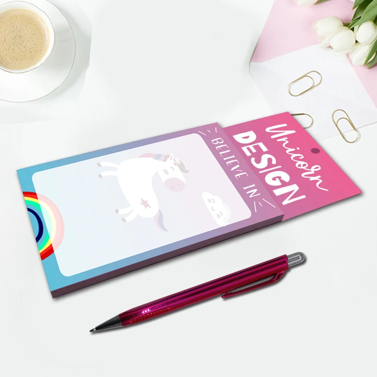 
Eco Friendly Customizable Cute Fridge Magnetic Memo Pad With Pen 