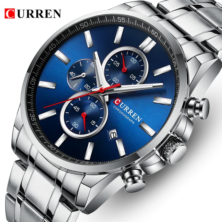 

CURREN 8368 Men Watch Top Brand Luxury Chronograph Quartz Watches Clock Men Stainless steel Sport Military Wrist Watches Saat