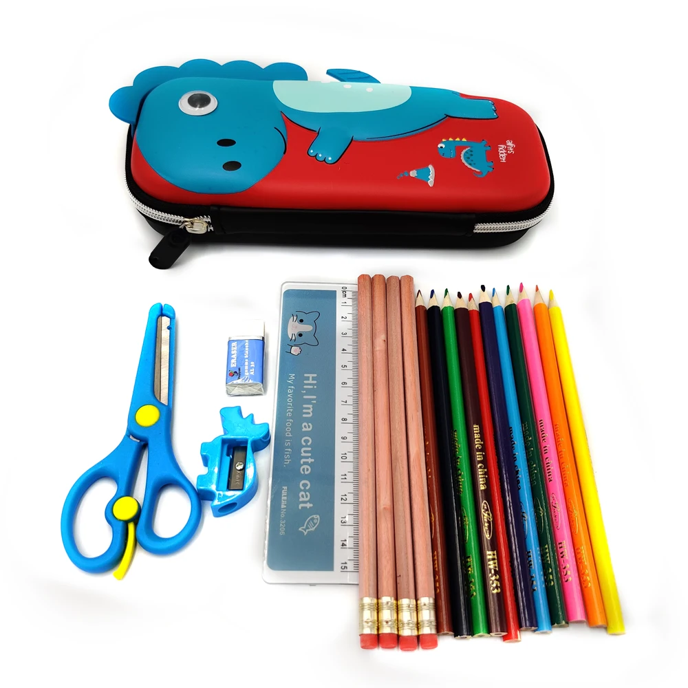 
3D Pencil Case Dinosaur Essential Kids Supplies 2020 Back To School Stationery Set  (1600101739150)