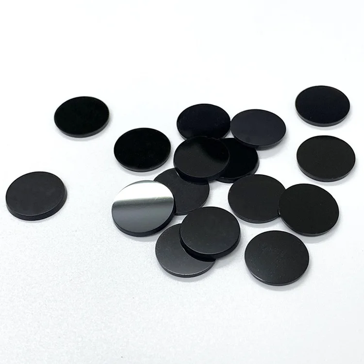 

Hot sale double flat agate onyx 6-20mm round plate natural black onyx flat beads for bezel insert