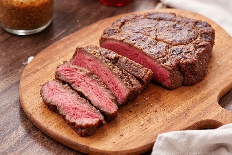 Spice rub on a steak