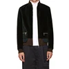 Deep Green Velvet Special Design Sleeve Man's Bomber Jackets