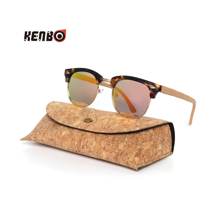 

Kenbo Eyewear 2020 New Trend Fashion Luxury ray band Bamboo Polarized Sunglasses With Case Custom Logo Wooden Sunglasses UV400